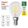 Kép 8/31 - LED izzó Filament Mini Globe  A CLASS/ E14 / 3,8 W (60 W) / 806 lm / Természetes fehér