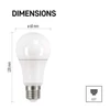 Kép 7/15 - LED izzó Classic A60 / E27 / 10,7 W (75 W) / 1 060 lm / meleg fehér