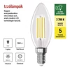 Kép 9/31 - LED izzó Filament gyertya A CLASS/ E14 / 3,8 W (60 W) / 806 lm / Meleg fehér