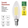 Kép 10/31 - LED izzó Filament gyertya A CLASS/ E14 / 3,8 W (60 W) / 806 lm / Meleg fehér