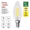 Kép 12/31 - LED izzó Filament gyertya A CLASS/ E14 / 3,8 W (60 W) / 806 lm / Meleg fehér