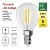 Kép 7/31 - LED izzó Filament Mini Globe A CLASS / E14 / 3,8 W (60 W) / 806 lm / meleg fehér
