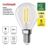 Kép 9/31 - LED izzó Filament Mini Globe A CLASS / E14 / 3,8 W (60 W) / 806 lm / meleg fehér