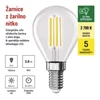 Kép 12/31 - LED izzó Filament Mini Globe A CLASS / E14 / 3,8 W (60 W) / 806 lm / meleg fehér
