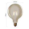 Kép 4/12 - LED izzó Vintage G125 / E27 / 4,5 W (40 W) / 420 lm / Meleg fehér