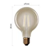 Kép 4/12 - LED izzó Vintage G95 / E27 / 4,5 W (40 W) / 420 lm / Meleg fehér