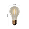 Kép 4/12 - LED izzó Vintage A60 / E27 / 4,5 W (40 W) / 420 lm / Meleg fehér