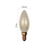 Kép 4/12 - LED izzó Vintage gyertya / E14 / 2,5 W (20 W) / 225 lm / Meleg fehér
