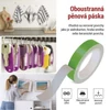 Kép 3/23 -  Kétoldalas habszalag 20 mm / 3 m, zöld