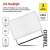 Kép 12/43 - LED-es reflektor TAMBO, 30 W, 3000 lm, IP65, fekete