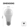 Kép 7/17 - LED izzó Classic A60 / E27 / 10,5 W (75 W) / 1 060 lm / meleg fehér / dimmelhető