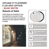 Kép 20/47 - EMOS LED mennyezeti lámpa ZURI 14W 1100lm IP54 PIR érzékelővel természetes fehér