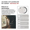 Kép 23/47 - EMOS LED mennyezeti lámpa ZURI 14W 1100lm IP54 PIR érzékelővel természetes fehér