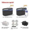Kép 6/23 - Pet Care háziállat itató, 2,6 l, szürke