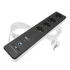 Kép 1/23 - GoSmart hosszabbító 2 m / 4 aljzat / kapcsolós / USB / fehér-fekete / PVC / 1,5 mm2