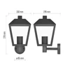 Kép 7/20 - LED kerti fali lámpa, 19,8 x 15 x 27,8 cm, 1 x E27, 15 W