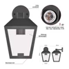 Kép 6/21 - LED kerti fali lámpa, 18 x 15 x 24,5 cm, 1 x E27, 15 W