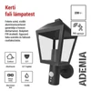 Kép 4/23 - LED kerti fali lámpa szürkületérzékelővel, 19,8 x 15 x 29,8 cm, 1 x E27, 15 W