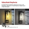 Kép 5/21 - LED kerti fali lámpa szürkületérzékelővel, 12,8 x 8 x 27 cm, 1 x E27, 15 W
