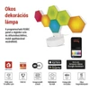 Kép 3/22 - GoSmart LED asztali lámpa Hexagon fehér, 6 részből álló, RGBIC dimmelhető, WiFi