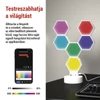 Kép 4/22 - GoSmart LED asztali lámpa Hexagon fehér, 6 részből álló, RGBIC dimmelhető, WiFi