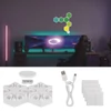 Kép 7/22 - GoSmart LED asztali lámpa Hexagon fehér, 6 részből álló, RGBIC dimmelhető, WiFi