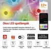 Kép 3/20 - GoSmart LED reflektor - 255 cm-es lánc, 12 rész, 7 W, RGBIC+CCT, dimmelhető, WiFi