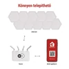 Kép 6/22 - GoSmart LED-es lámpatest Hexagon, indító készlet, 10 rész, 19 W, RGBIC dimmelhető, WiFi