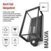 Kép 4/22 - LED kerti fali lámpa szürkületérzékelővel MALVA, 13 × 12 × 28 cm, 1 × E27, 15 W
