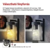 Kép 5/20 - LED kerti fali lámpa ZALA, 14,5 × 8,9 × 26,2 cm, 1 × E27, 15 W