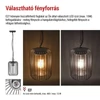 Kép 5/20 - LED kerti függőlámpa SALVIA, 16 × 16 × 32 cm, 1 × E27, 15 W