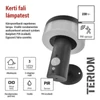 Kép 4/23 - LED napelemes kerti fali lámpa szürkületérzékelővel, TERION, 12,5 × 14,7 × 14,2 cm