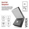 Kép 4/24 - LED napelemes kerti fali lámpa szürkületérzékelővel, VEREA, 10,7 × 15,4 × 13 cm