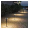 Kép 18/21 - LED napelemes kerti lámpa szürkületérzékelővel, TERION, 12,5 × 12,5 × 50 cm