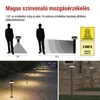 Kép 6/21 - LED napelemes kerti oszloplámpa szürkületérzékelővel, TERION, 12,5 × 12,5 × 80 cm