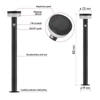 Kép 7/21 - LED napelemes kerti oszloplámpa szürkületérzékelővel, TERION, 12,5 × 12,5 × 80 cm