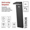 Kép 4/22 - LED napelemes kerti fali lámpa szürkületérzékelővel, VEREA, 10,7 × 15,4 × 50 cm