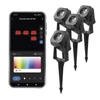 Kép 1/14 - GoSmart kültéri LED spotlámpa, kezdő készlet, 4 darab, 7 W, RGBIC dimmelhető, WiFi