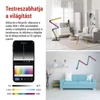 Kép 4/20 - GoSmart LED állólámpa, fekete, 175 cm, meleg fehér / RGBIC WiFi