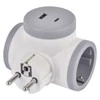 Kép 2/7 - Aljzat elágazó 2×, 1×USB-A+1×USB-C, fehér-szürke