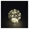 Kép 1/8 - LED karácsonyi üveggömb - arany, 15 cm, 3x AA, beltéri, meleg fehér, időzítő