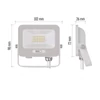 Kép 8/19 - LED reflektor GLARO 10W, fehér, IP65, 1000 lm, természetes fehér