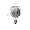 Kép 4/15 - LED izzó DECO SMOKED G95 / E27 / 4,5 W (19 W) / 180 lm / flame