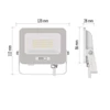 Kép 8/18 - LED reflektor GLARO 20W, fehér, IP65, 2000 lm, természetes fehér
