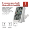 Kép 3/18 - Digitális hőmérő páratartalom-mérővel, vezetékes érzékelővel, ébresztőórával E0558P