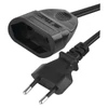 Kép 2/8 - Hosszabbító 3 m / 1 aljzat / fekete / PVC / 0,75 mm2
