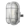 Kép 3/4 - Hajólámpa, ovális, műanyagráccsal 60W, szürke 90047