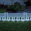 Kép 1/7 - LED-es szolár kerítés - 58 x 36 x 3,5 cm - hidegfehér - 4 db / szett