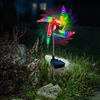 Kép 1/5 - LED-es szolár szélforgó - színes LED, leszúrható - alu, műanyag - 75 x 23 x 23 cm