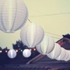 Kép 1/4 - Szolár lampion - fehér - hidegfehér LED - 21 cm